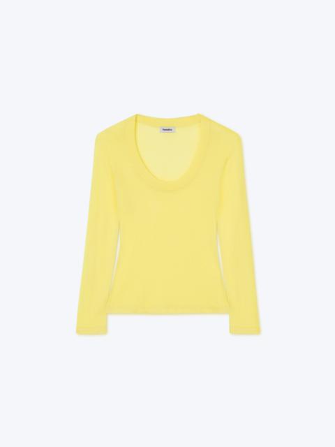 AMYA - Merino wool top - Lime