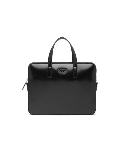 Prada Brushed leather briefcase