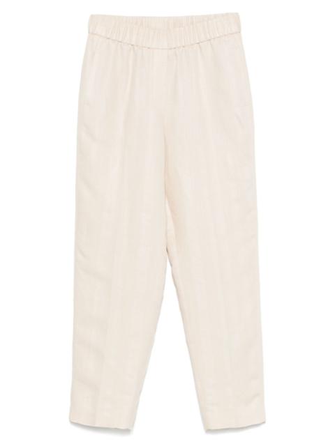 PESERICO interlock-twill trousers