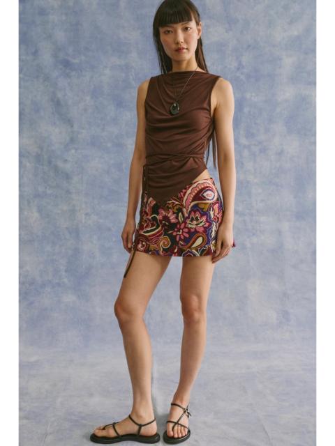 FREE PEOPLE My Little Micro Mini Printed Skort