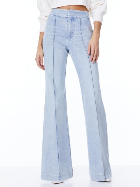 Alice + Olivia DYLAN HIGH WAISTED WIDE LEG JEAN