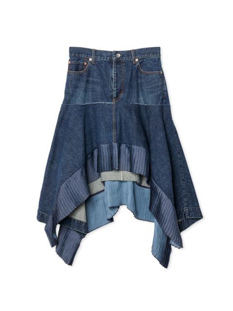 sacai Denim x Satin Skirt
