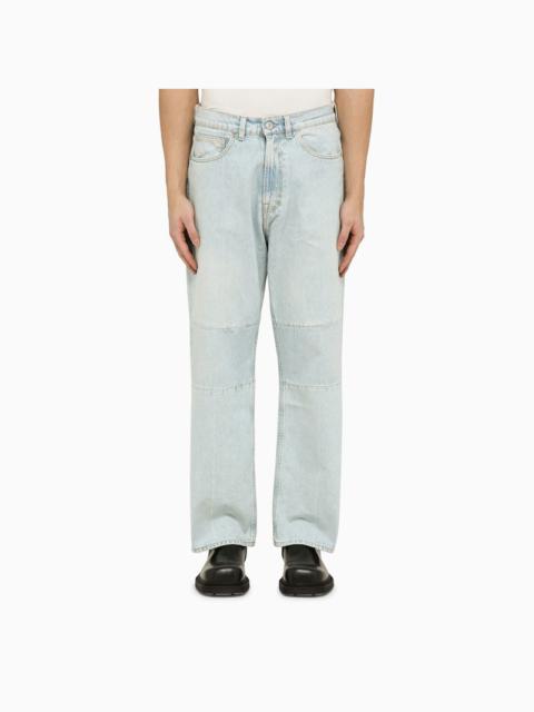 Blue cotton denim regular jeans