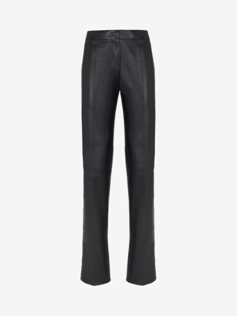Women's Low-waisted Cigarette Trousers in Black