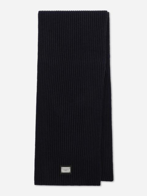Dolce & Gabbana Wool scarf with DG patch