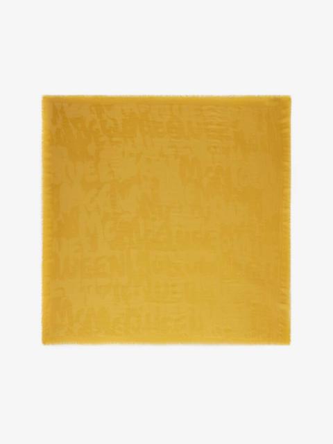 Alexander McQueen Mcqueen Graffiti Shawl in Sun