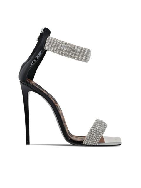 PHILIPP PLEIN 120mm crystal-embellished leather sandals