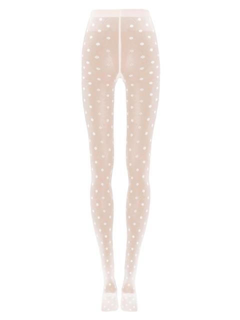 Wolford Women's Daisy Embroidered Tights - White