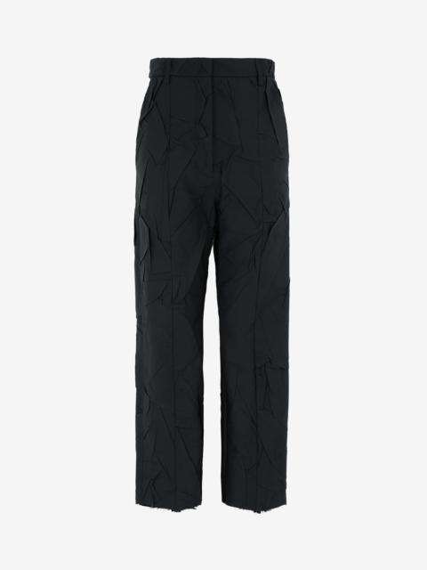 Crushed tailored trousers