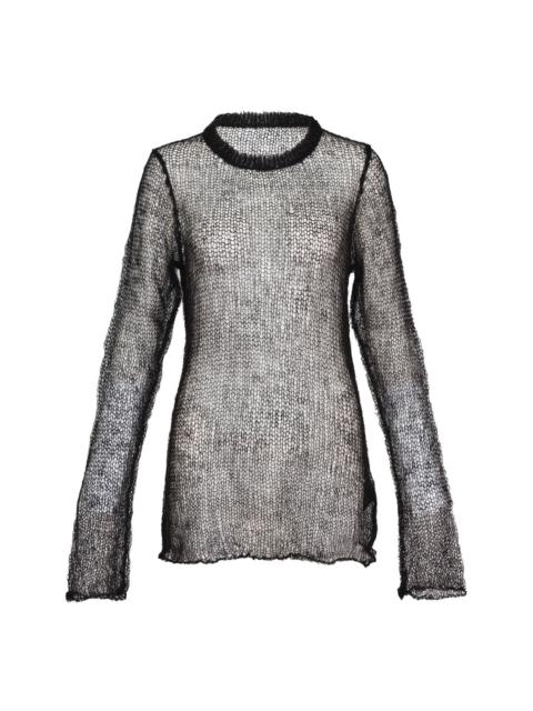 Yohji Yamamoto Long Sleeve Open Knit Sweater