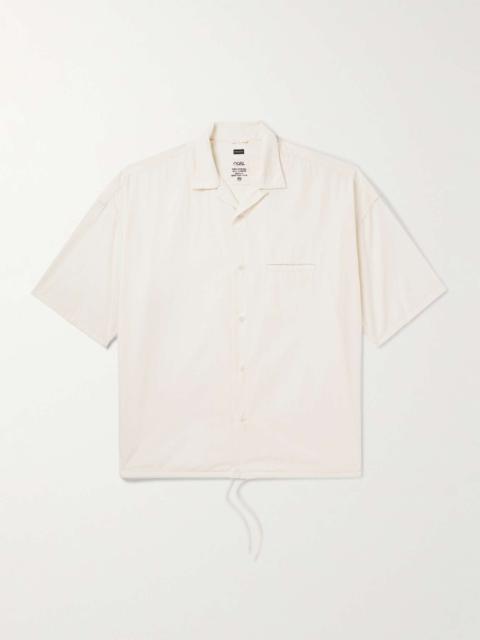 Convertible-Collar Cotton-Blend Shirt