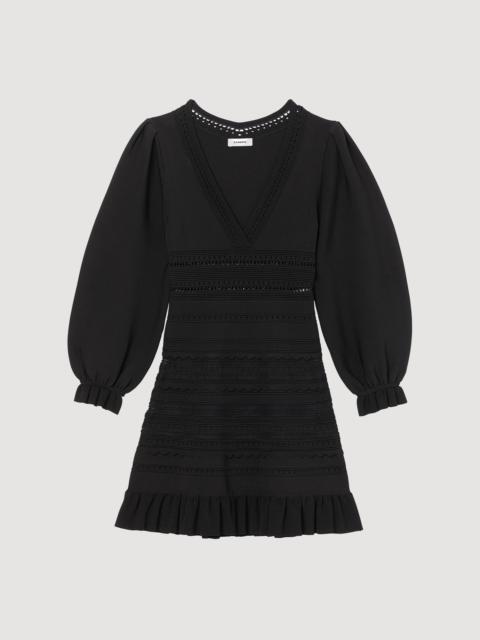 Sandro Short dress with ruffles