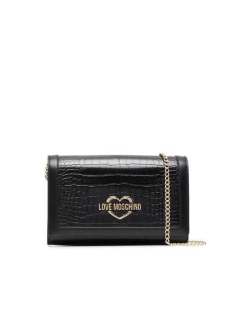 Moschino crocodile-effect crossbody bag