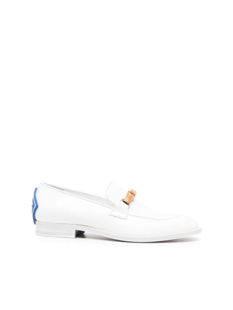 CASABLANCA bamboo-detail leather loafers