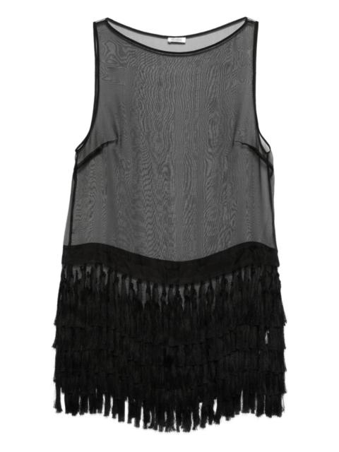 ST. AGNI tassel-detail mini dress