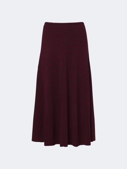 Proenza Schouler Phyllis striped wool and cotton midi skirt