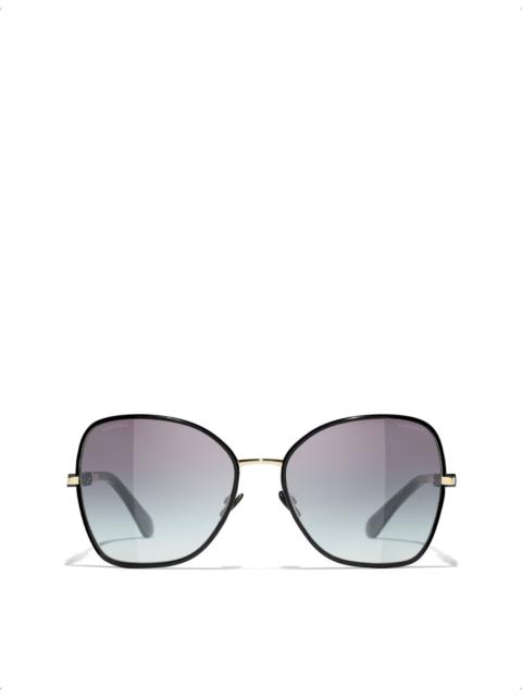 CHANEL CH4283 butterfly-frame metal sunglasses