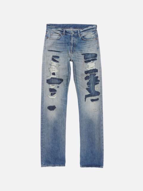 Acne Studios Mended denim jeans - 1996 - Mid Blue