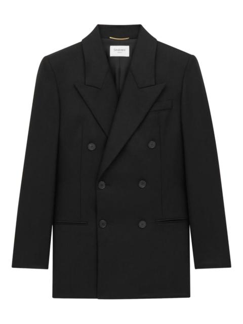 SAINT LAURENT double-breasted wool blazer