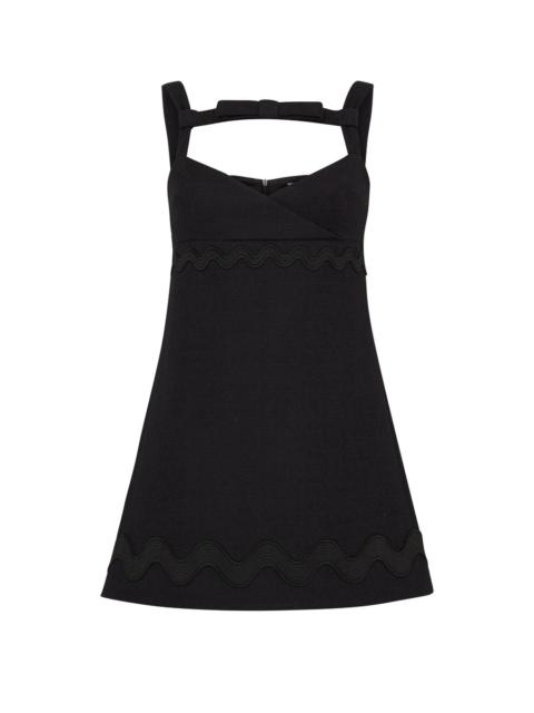 PATOU Contrasted braid bow mini dress