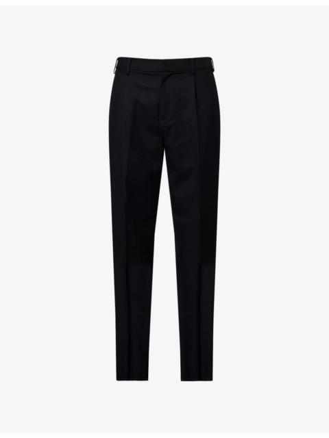Givenchy Tapered-Leg Belted Wool Trousers