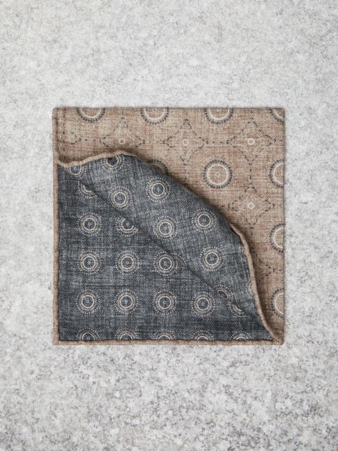 Brunello Cucinelli Double face silk pocket square