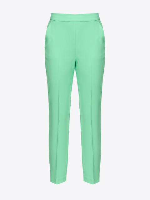 PINKO SLIM-FIT TROUSERS IN STRETCH CREPE