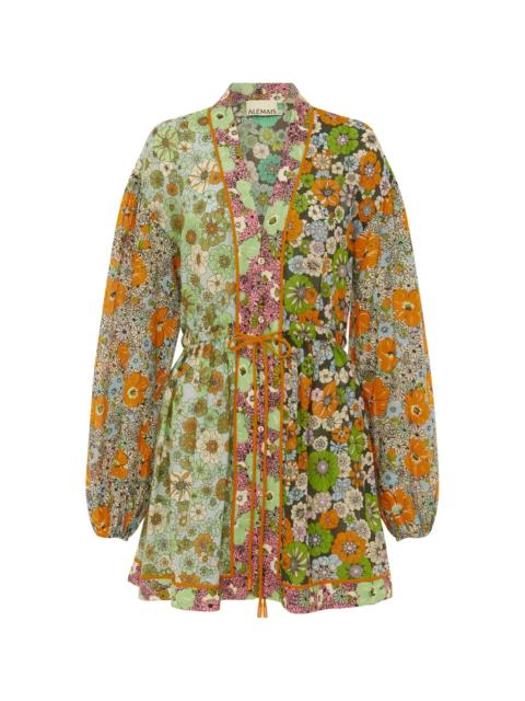 ALÉMAIS Orange Blossom Spliced Mini Dress