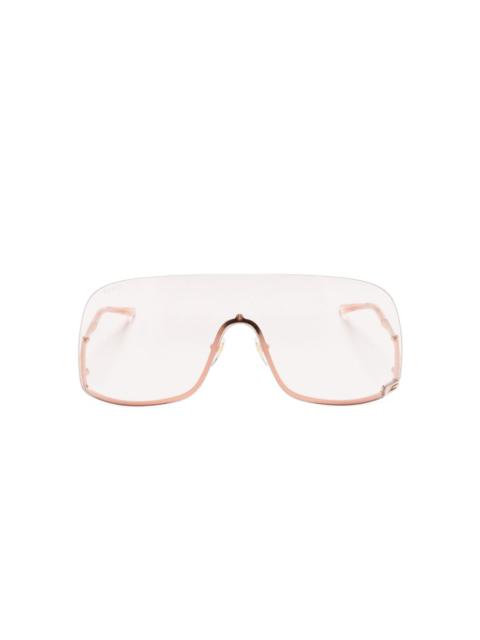 oversized retro-frame sunglasses