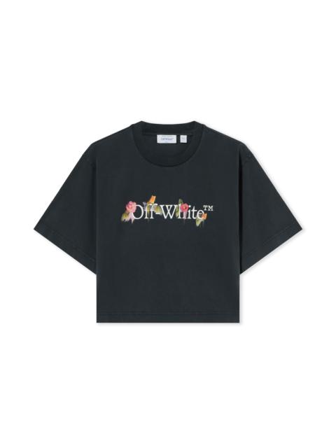 Off-White Bookish Flower Crop Tee
