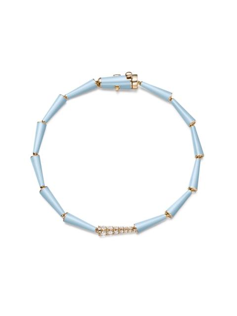 MELISSA KAYE Pastel Blue Lola Linked Bracelet