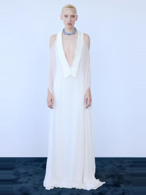 THE NEW ARRIVALS ILKYAZ OZEL Madonna Sheer Chiffon Gown white