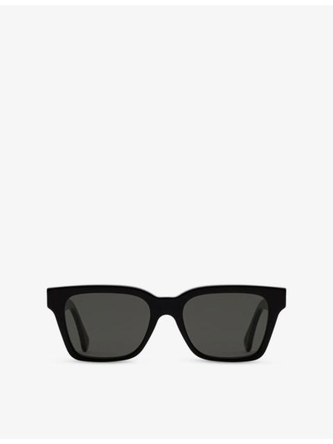 RETROSUPERFUTURE America Black Square-Frame Acetate Sunglasses