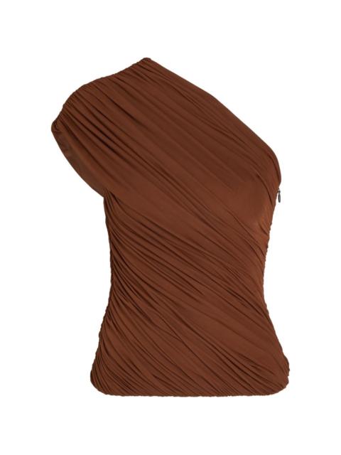 RONNY KOBO Camina one-shoulder ruched top