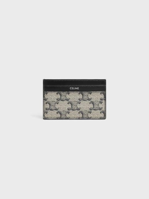 CELINE MEDIUM CARD HOLDER IN TRIOMPHE CANVAS AND CALFSKIN
