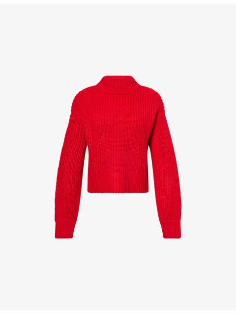 GOOD AMERICAN Chunky Mock-Neck Knitted Jumper