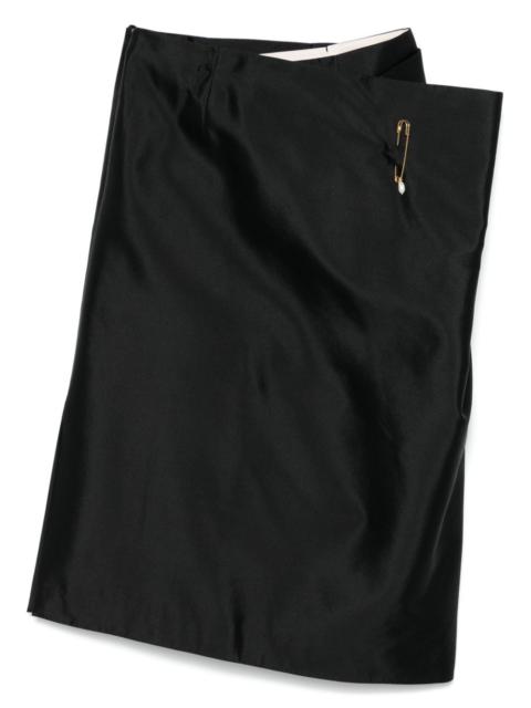 Carven Fold Front midi skirt