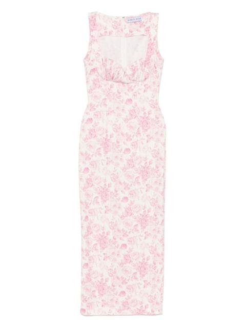 ROWEN ROSE rose-print maxi dress