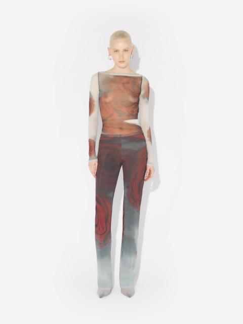 Jean Paul Gaultier THE RED BLURRY ROSES PANTS