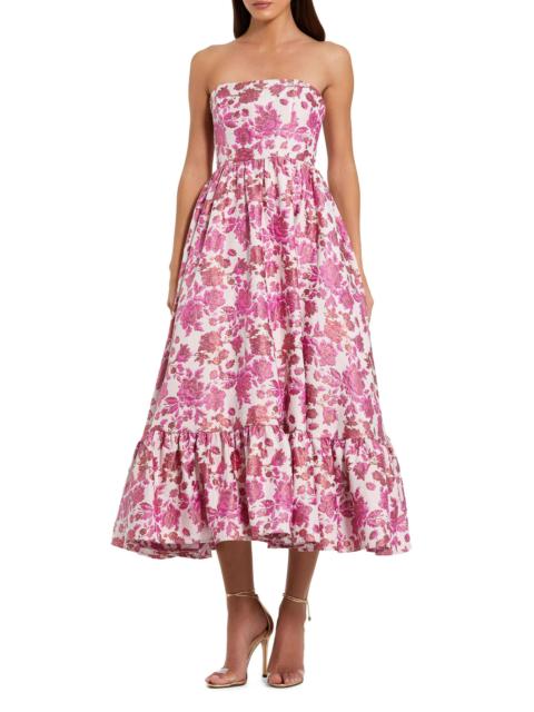 MAC DUGGAL Women's Floral Brocade Strapless Cocktail Dress - Pink Multi
