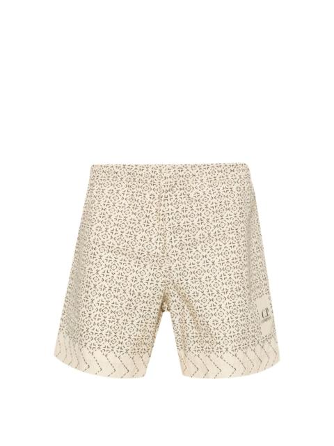baja-print swim shorts