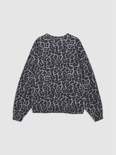ANINE BING Miles Sweatshirt - Grey Leopard