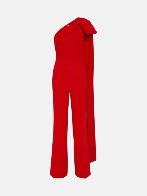 Bow-detail asymmetric cady jumpsuit