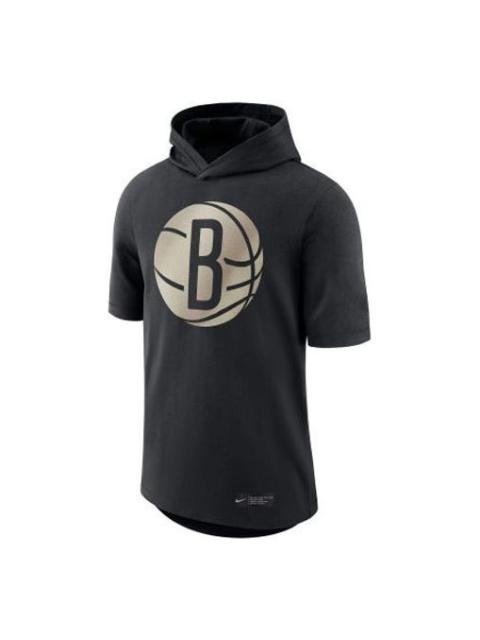 Nike Nike Brooklyn Nets Courtside NBA hooded Short Sleeve Black CJ5900-010