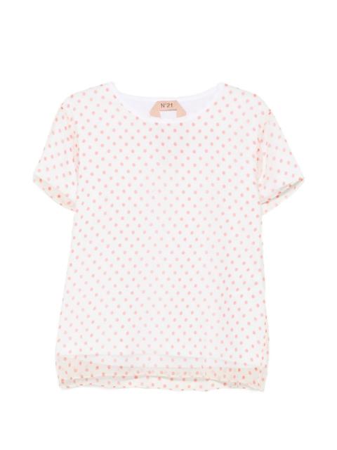N°21 polka-dot sheer T-shirt