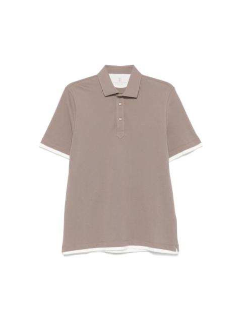 faux-layered polo shirt