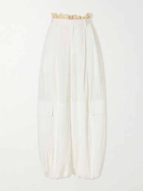 Sea Lisette Lace-trimmed Shell Balloon Pants