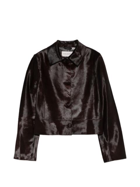 NOUR HAMMOUR Hadley lamb-hair jacket