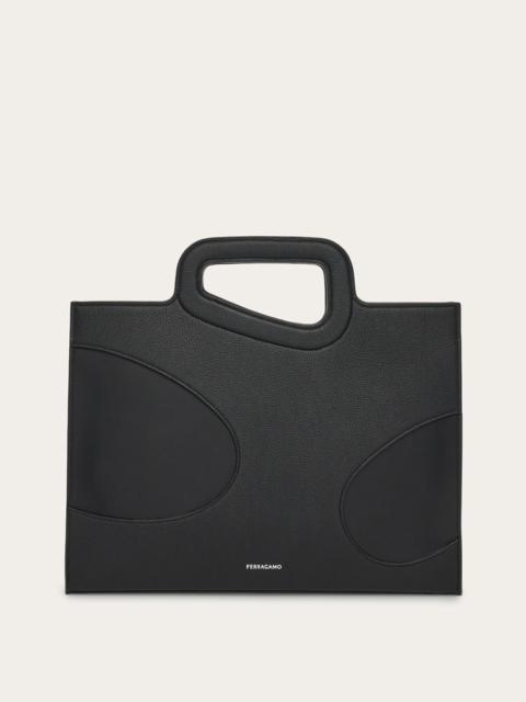 FERRAGAMO BUSINESS BAG WITH CUT-OUT DETAILING