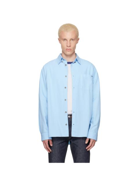 A.P.C. Blue Mateo Logo Shirt